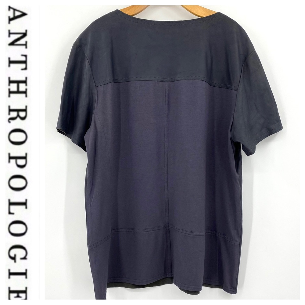 πSALEπ Anthropologie Trouve Leather Scoop Top - Picture 4 of 9